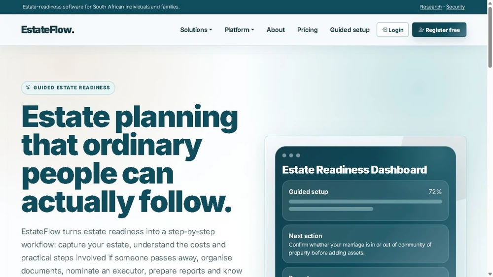 Genuine saved EstateFlow project screenshot